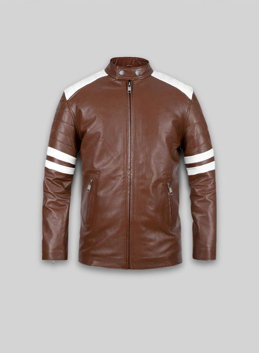 Tan Brown Fight Club Leather Jacket