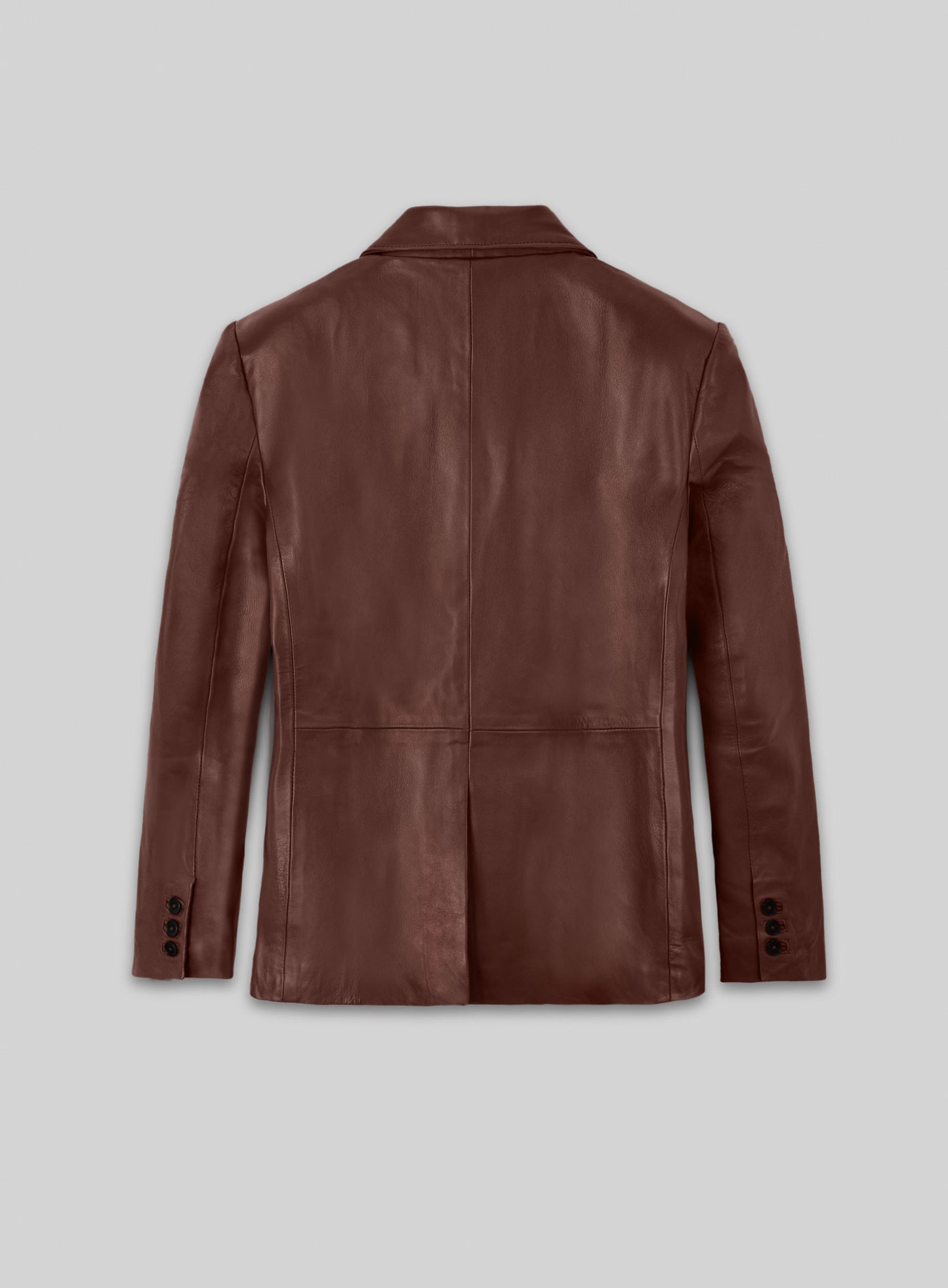 Tan Brown Leather Blazer