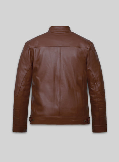 Tan Brown Leather Jacket # 655
