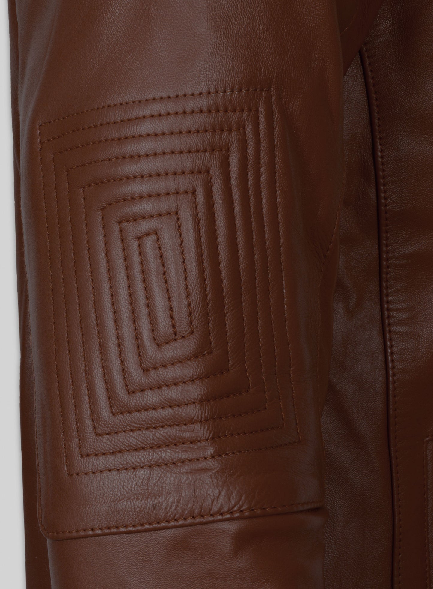 Tan Brown Leather Jacket # 655