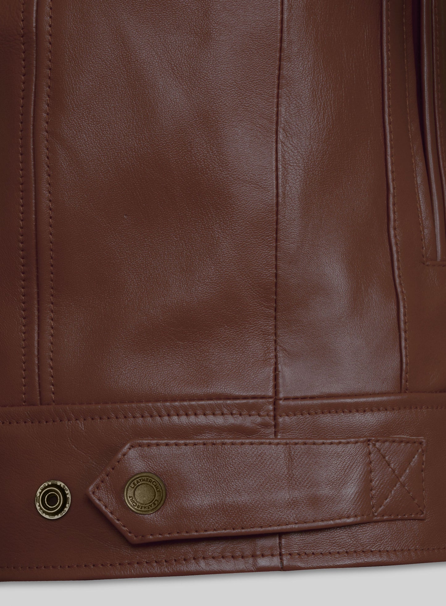 Tan Brown Leather Jacket # 655