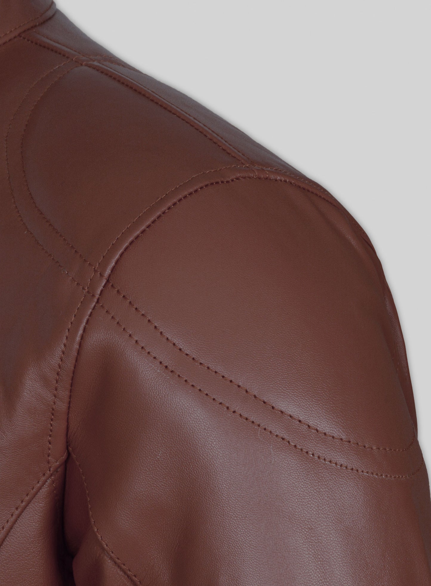 Tan Brown Leather Jacket # 655