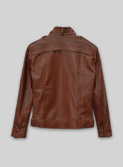 Tan Brown Leather Jacket # 602