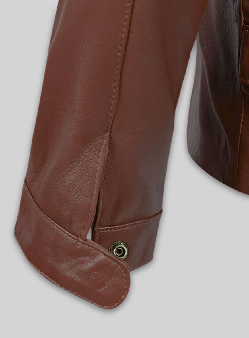 Tan Brown Minority Report Leather Jacket