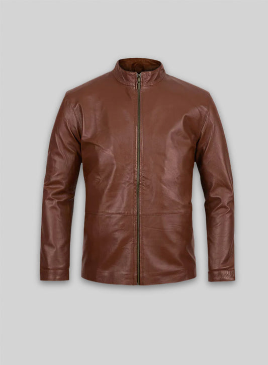 Tan Brown Minority Report Leather Jacket