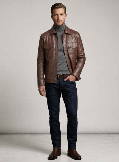 Tan Brown Timothee Chalamet Leather Jacket
