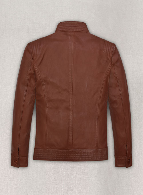 Tan Brown Washed and Wax Leather Jacket # 707 - LeatherCult