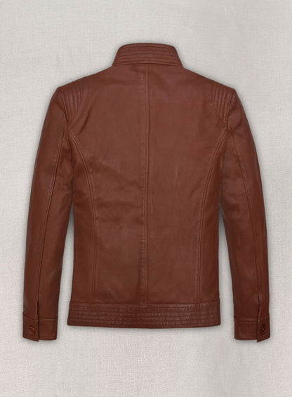 Tan Brown Washed and Wax Leather Jacket # 707 - LeatherCult