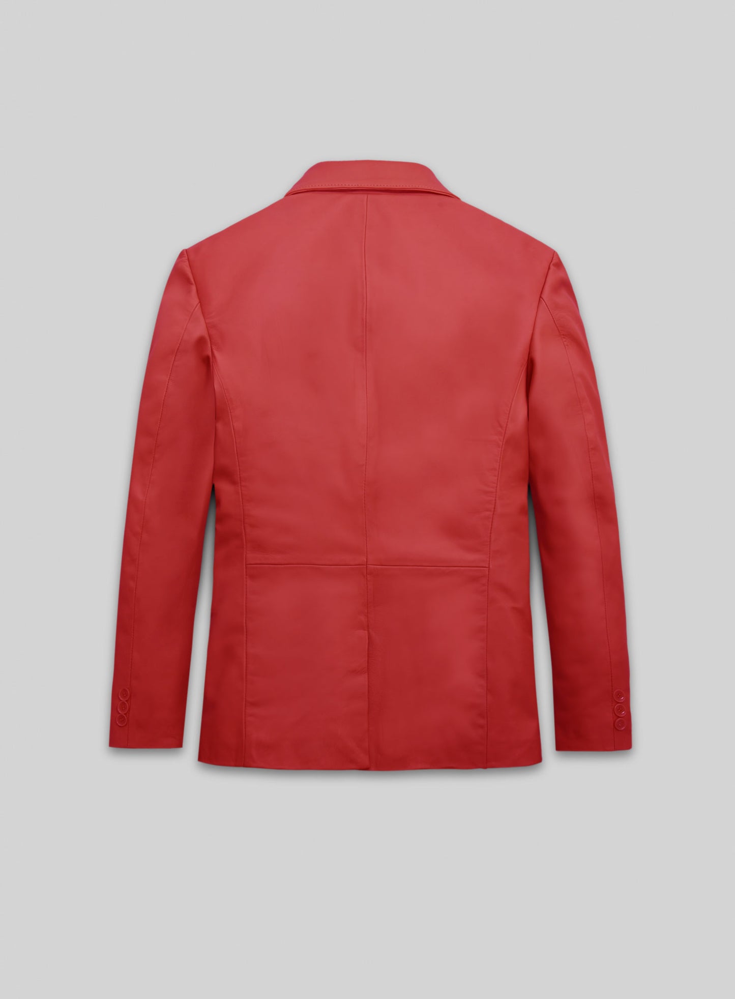 Tango Red Lambskin Leather Blazer