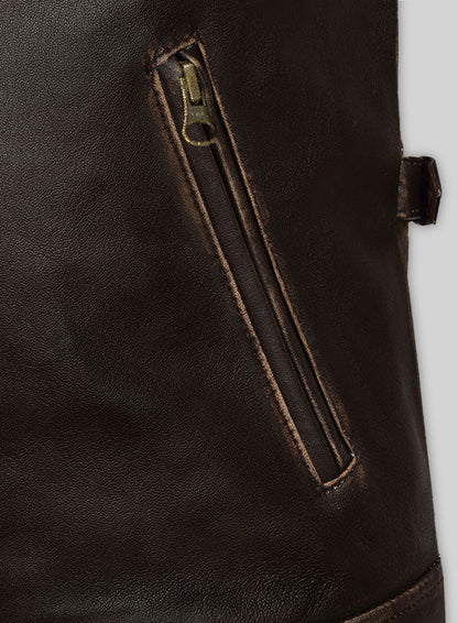 Rubbed Brown Taylor Lautner The Twilight Saga Leather Jacket
