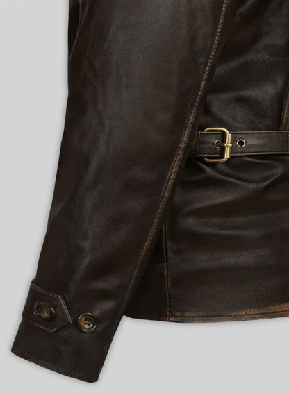 Rubbed Brown Taylor Lautner The Twilight Saga Leather Jacket