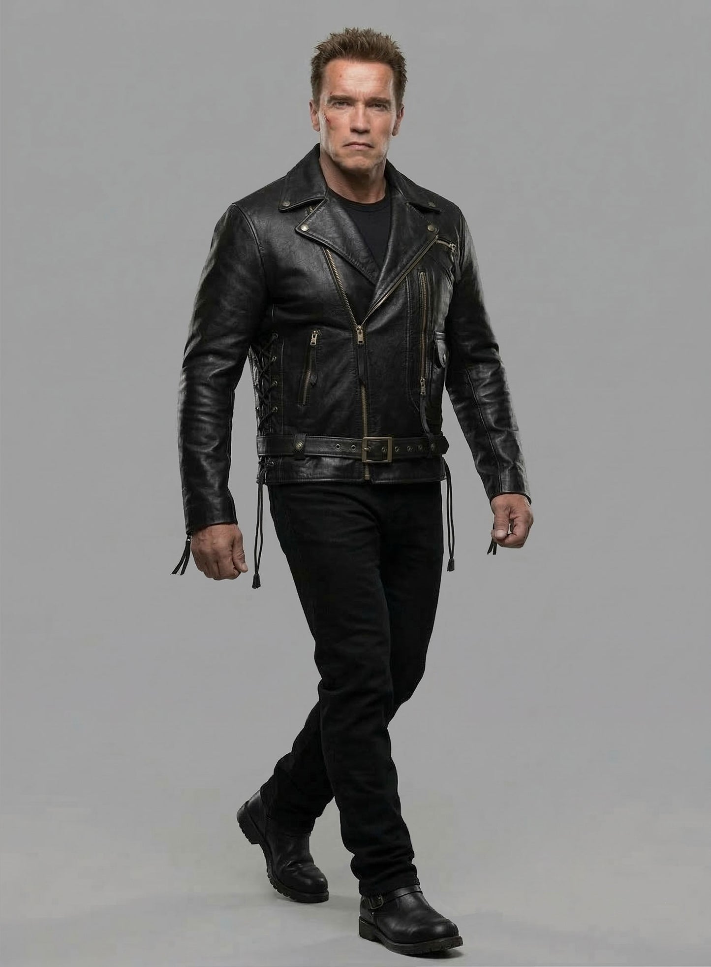 Terminator 2 Arnold Schwarzenegger Leather Jacket