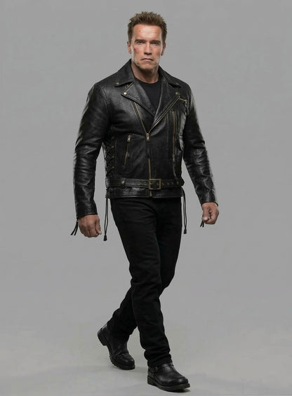 Terminator 2 Arnold Schwarzenegger Leather Jacket