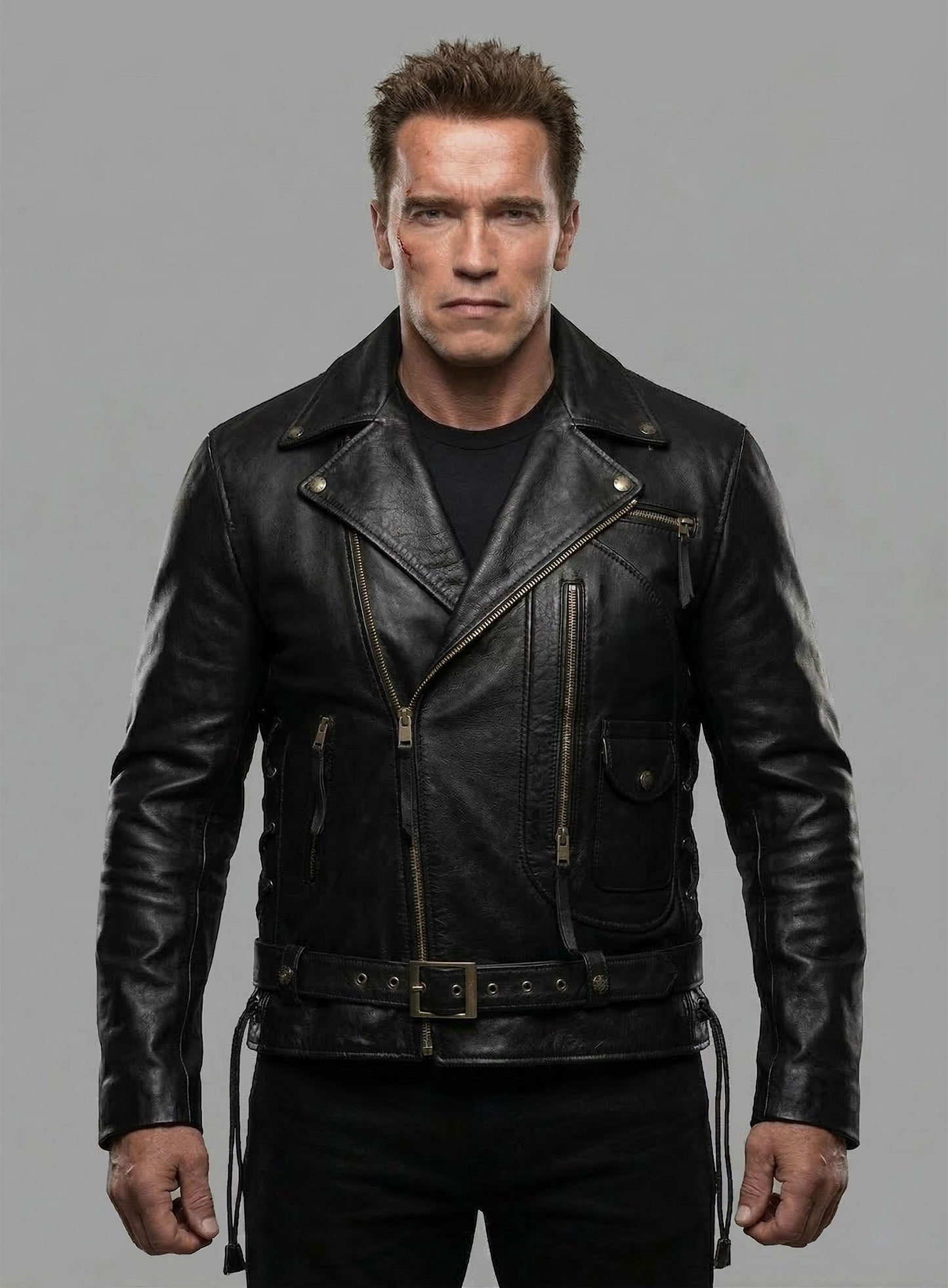 Terminator 2 Arnold Schwarzenegger Leather Jacket