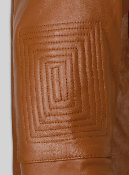Terrain Brown Leather Jacket # 655