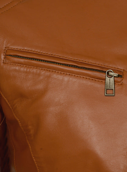 Terrain Brown Leather Jacket # 655