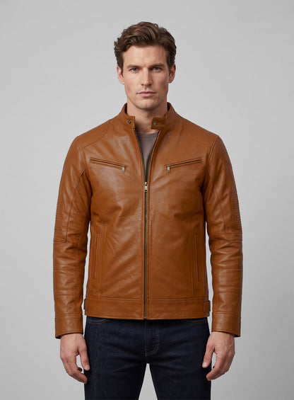 Terrain Brown Leather Jacket # 655