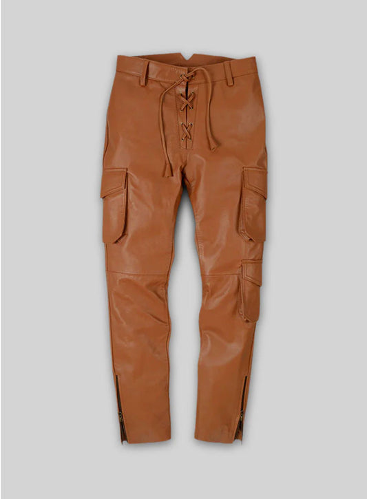 Terrain Brown Drifter Leather Cargo Pants
