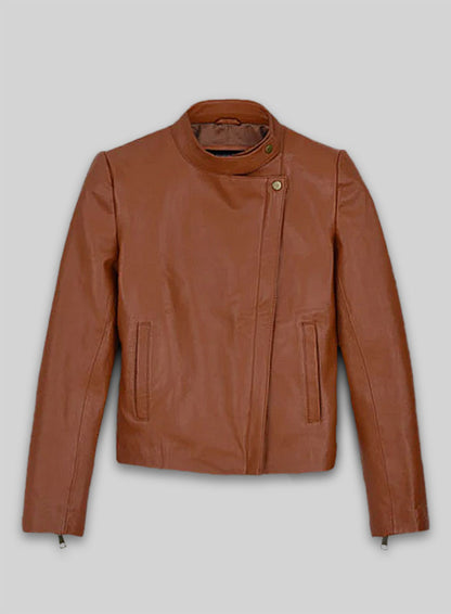 Terrain Brown Ellen Pompeo Leather Jacket #1