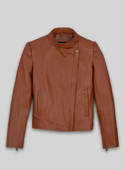 Terrain Brown Ellen Pompeo Leather Jacket #1
