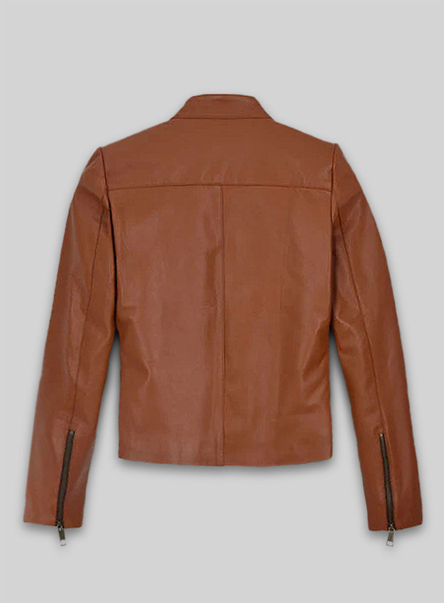 Terrain Brown Ellen Pompeo Leather Jacket #1