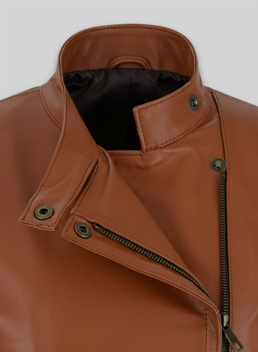 Terrain Brown Ellen Pompeo Leather Jacket #1