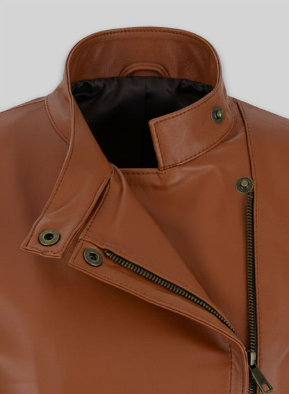 Terrain Brown Ellen Pompeo Leather Jacket #1