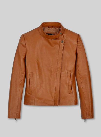 Terrain Brown Ellen Pompeo Leather Jacket #1
