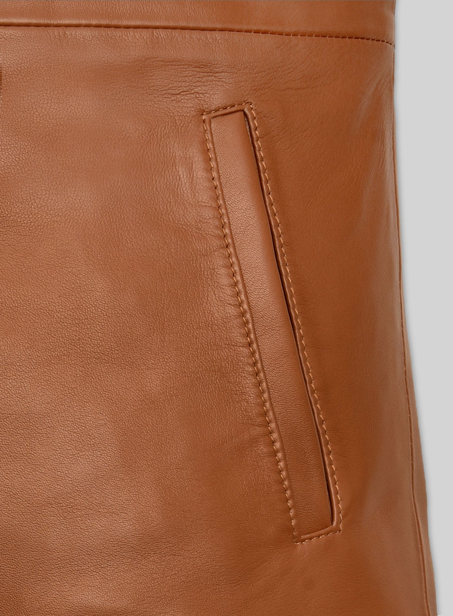 Terrain Brown Leather Long Coat #202