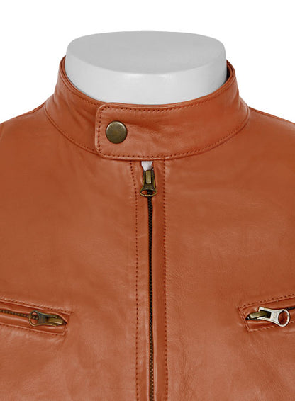 Terrain Brown Leather Jacket # 655 - LeatherCult
