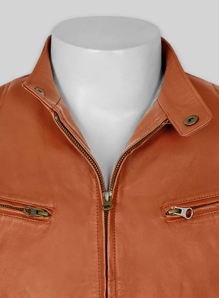 Terrain Brown Leather Jacket # 655