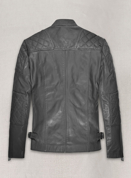 Thick Goat Gray Washed & Wax Leather Jacket #613 - LeatherCult