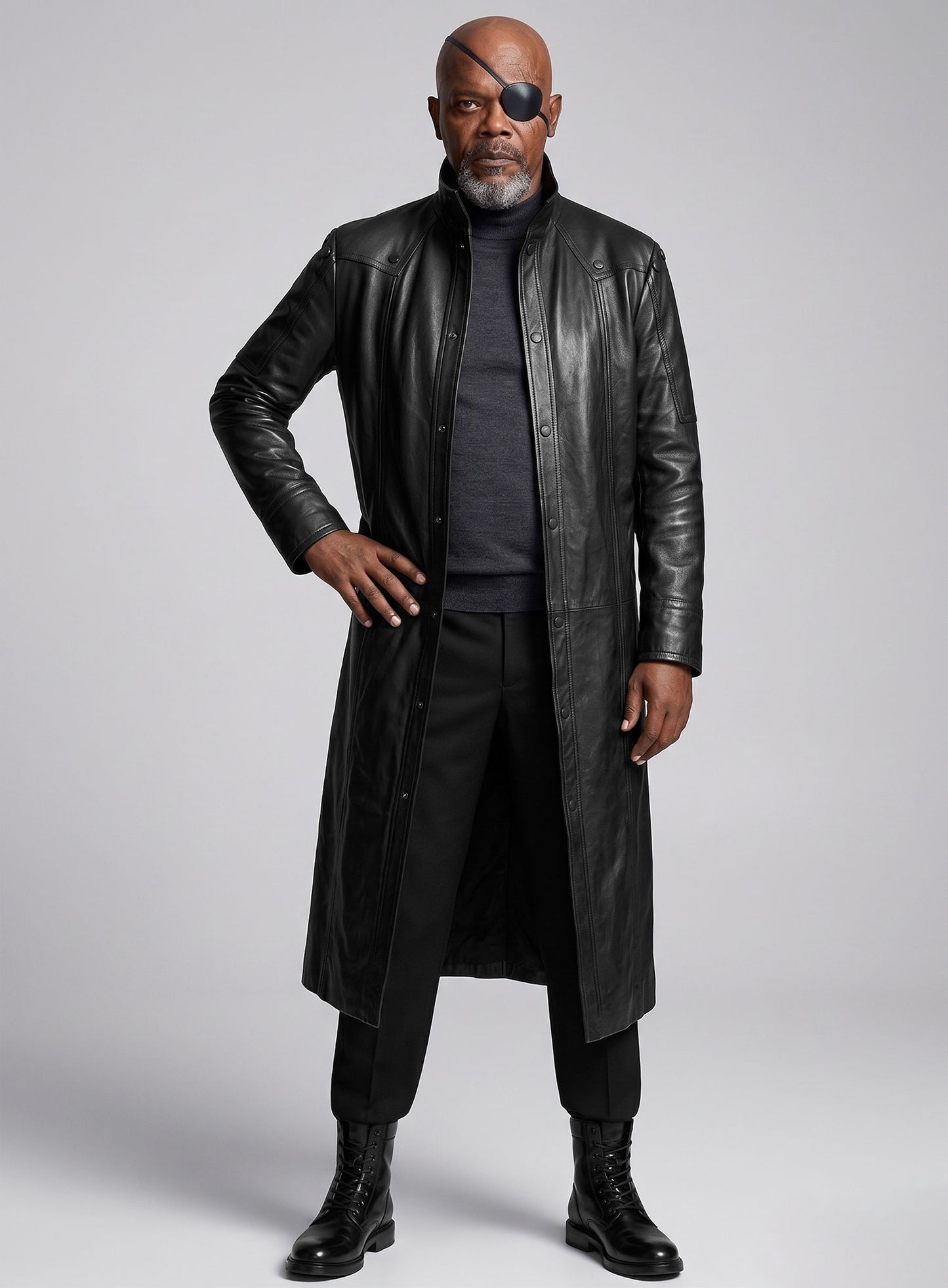 The Avengers Nick Fury Leather Trench Coat