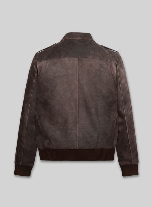 Vintage Brown Grain Avengers Steve Rogers Leather Jacket