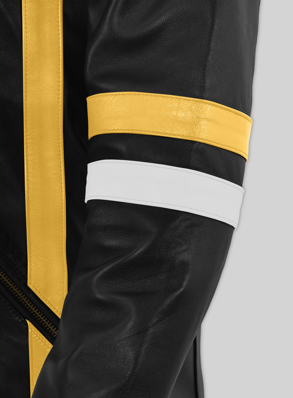 Thick Black Leather Jacket # 97
