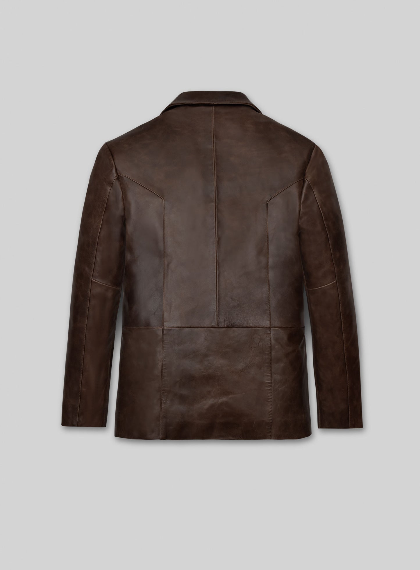 Thick Dark Espresso Johnny Depp Donnie Brasco Leather Blazer