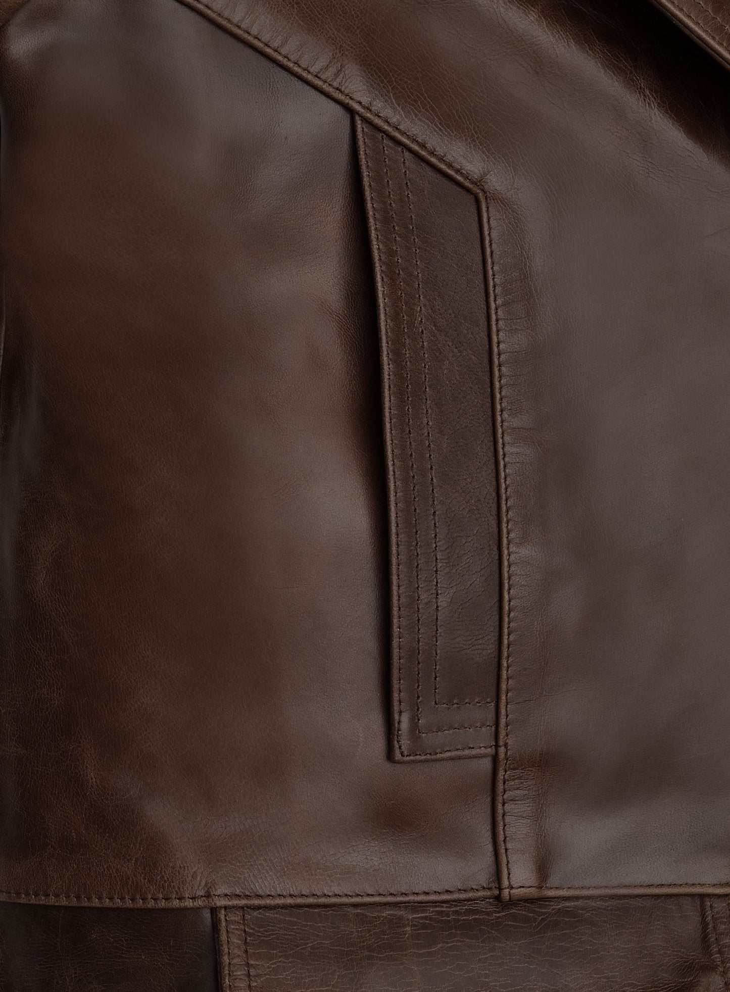 Thick Dark Espresso Johnny Depp Donnie Brasco Leather Blazer