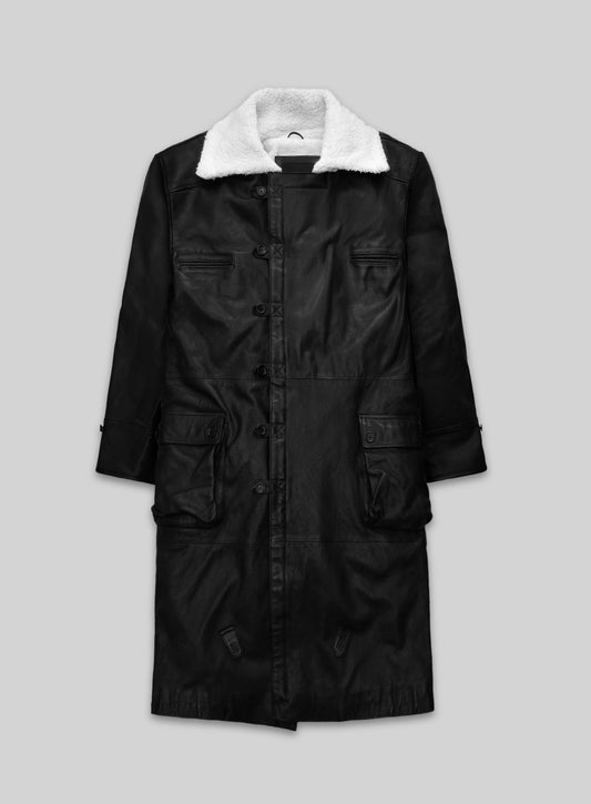 Thick Goat Black Washed & Wax Tom Hardy Leather Coat