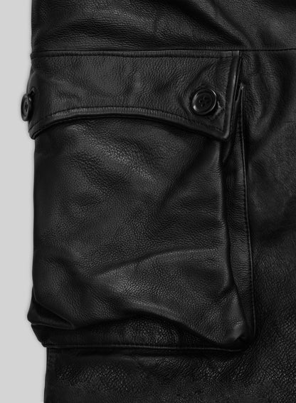 Thick Goat Black Washed & Wax Tom Hardy Leather Coat
