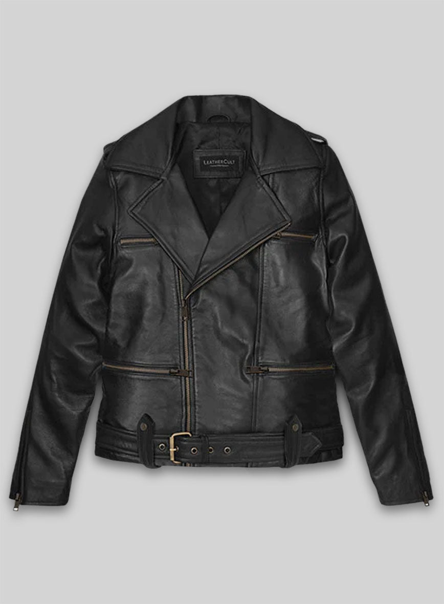 Thick Black Brie Larson Captain Marvel Leather Jacket