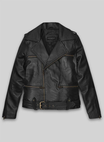Thick Black Brie Larson Captain Marvel Leather Jacket