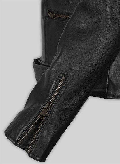 Thick Black Brie Larson Captain Marvel Leather Jacket