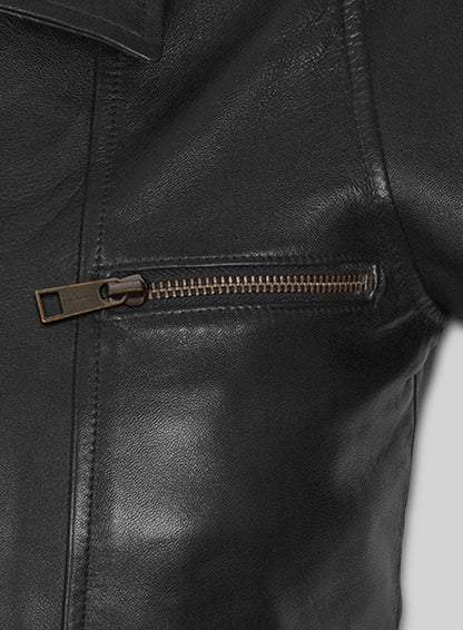 Thick Black Brie Larson Captain Marvel Leather Jacket