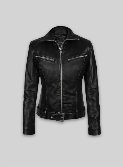 Thick Black Rachel G I Joe The Rise of Cobra Leather Jacket