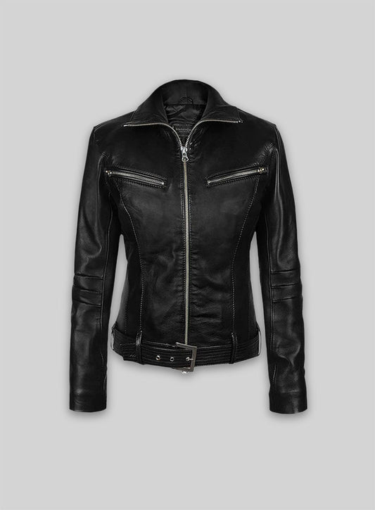 Thick Black Rachel G I Joe The Rise of Cobra Leather Jacket