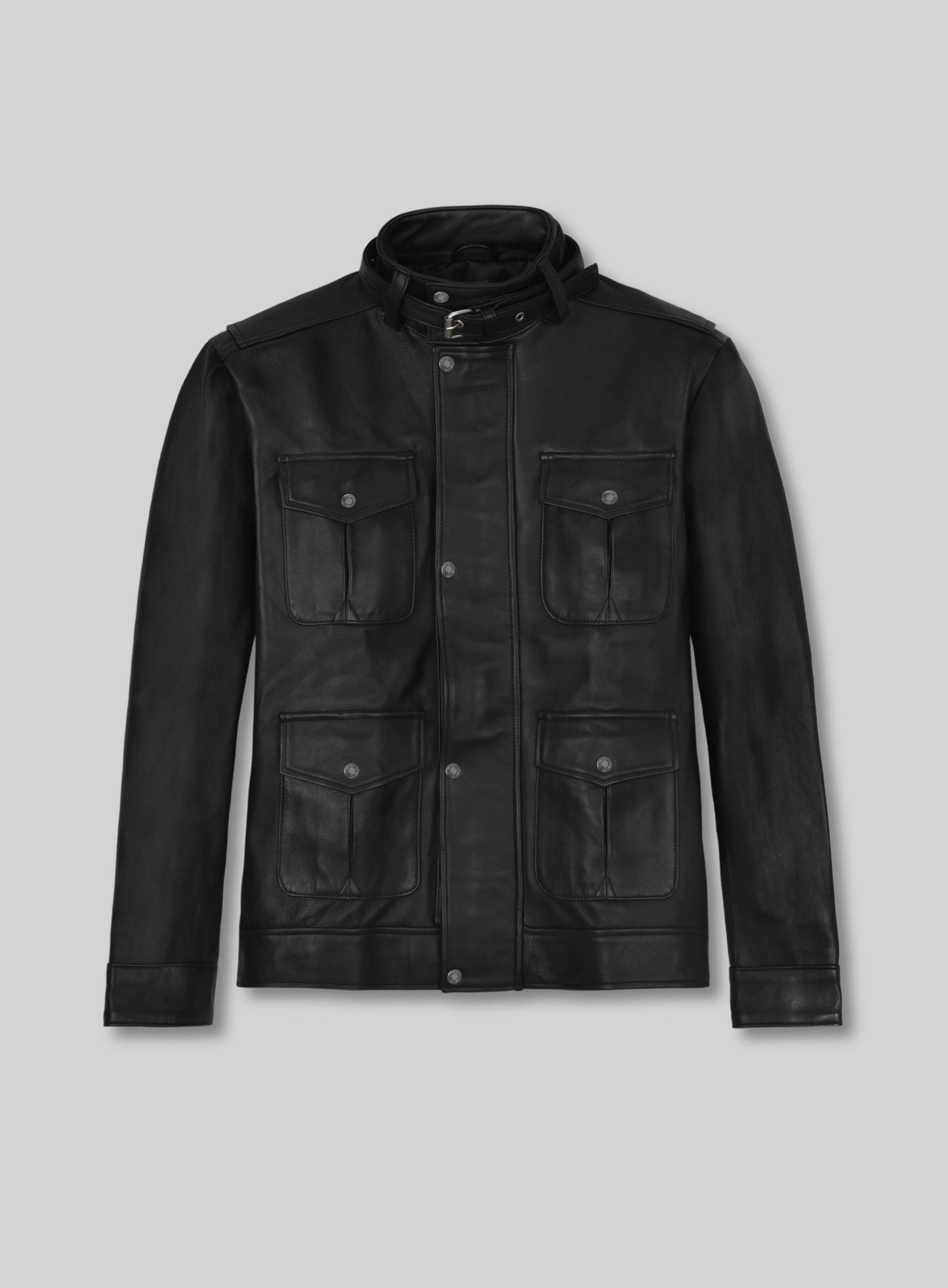Thick Black Rafael Nadal Leather Jacket