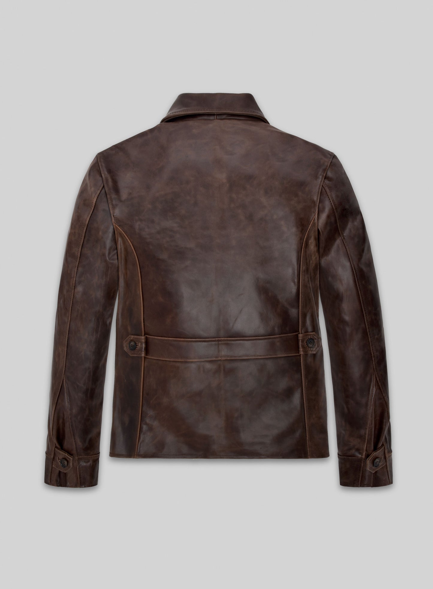 Thick Dark Espresso Johnny Depp Leather Jacket #1