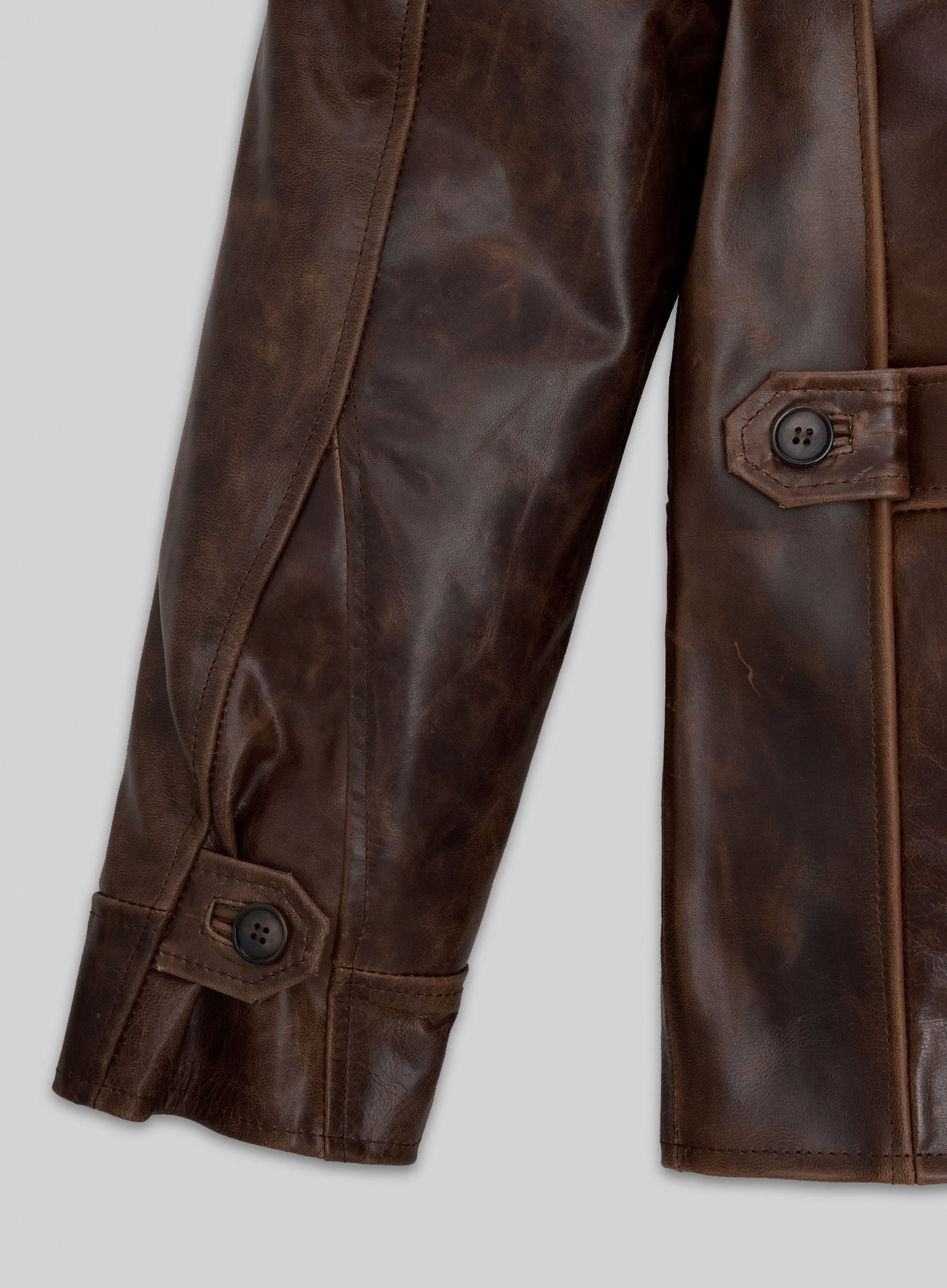 Thick Dark Espresso Johnny Depp Leather Jacket #1