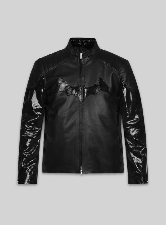 Thick Goat Black Batman Begins Christian Bale Leather Jacket