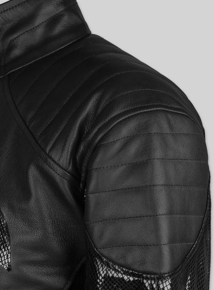 Thick Goat Black Batman Begins Christian Bale Leather Jacket